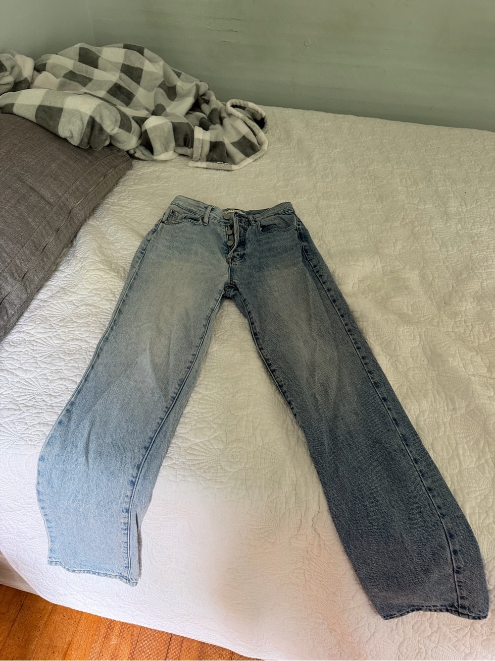 PacSun Two-Tone Light Blue Straight-Leg Jeans